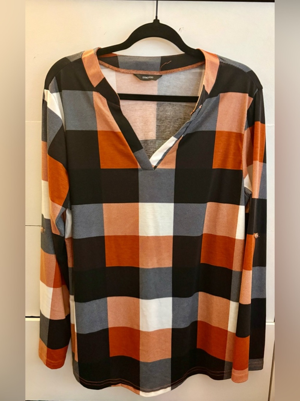Dokotoo plaid long sleeve women’s top size XL